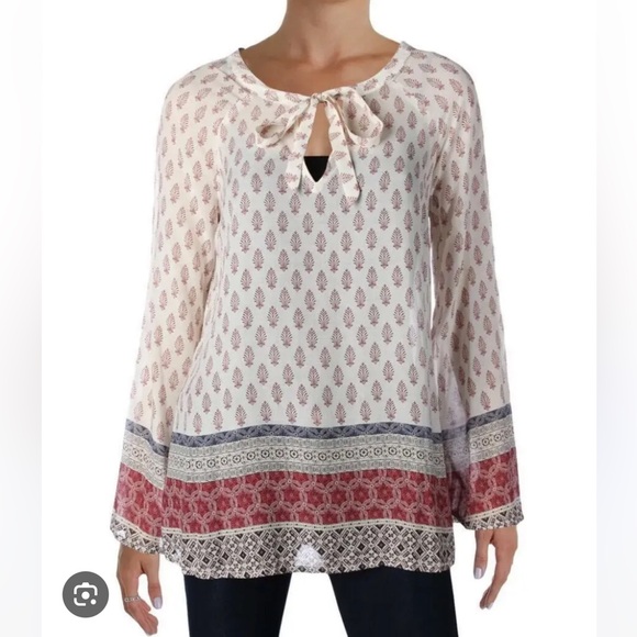 Women’s Sanctuary Mori long bell sleeve boho peasant tie blouse small‎ - Picture 2 of 9